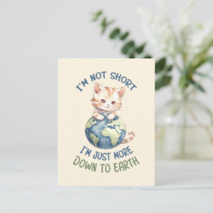 Postal Gracioso y lindo gato - Abajo a la Tierra (2)