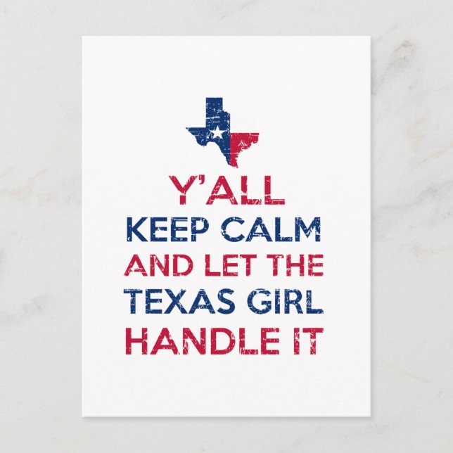 Postal Gracioso Y'all Texan tees (Anverso)