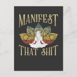 Postal Gracioso Zen Meditando Yoga Namaste Sarcástico