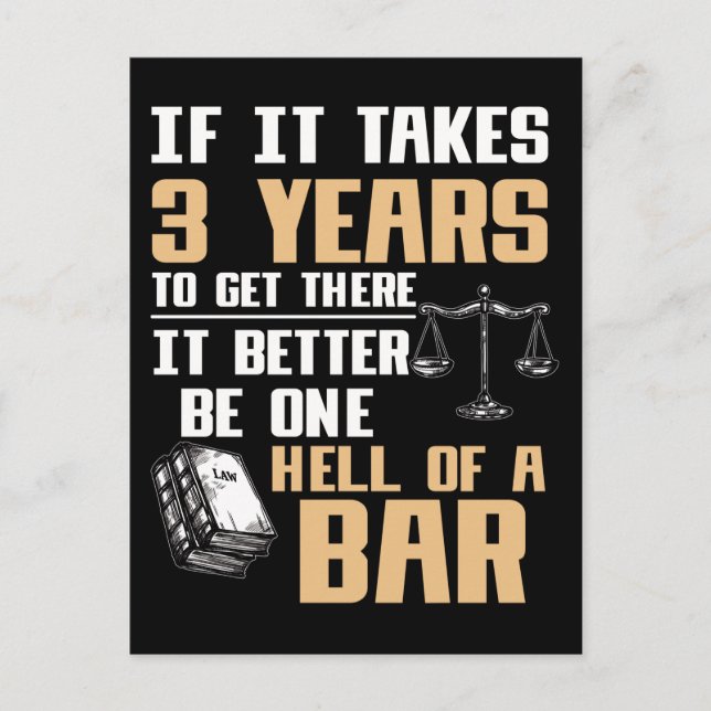 Postal Graciosos abogados futuros abogados de estudiantes (Anverso)