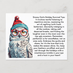 Postal Graciosos consejos de supervivencia de vacaciones