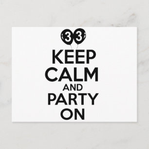 Postal Graciosos diseños de 33 años