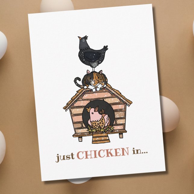 Postal Graciosos gatos y pollos que solamente están regis (Subido por el creador)