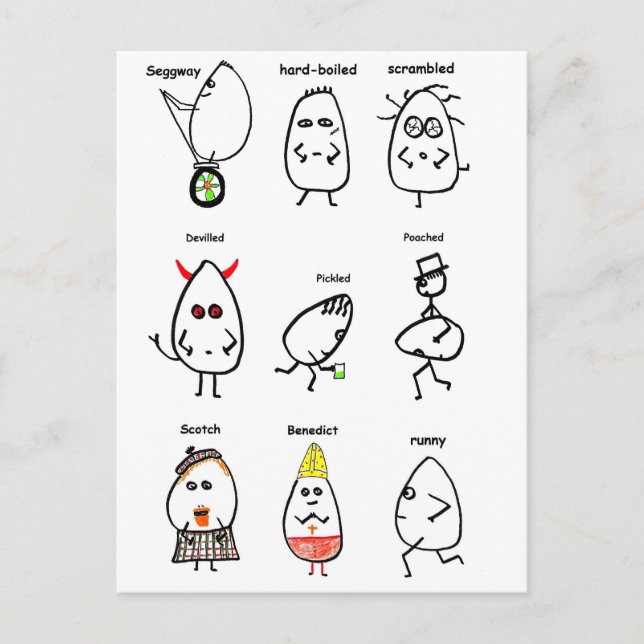 Postal Graciosos Huevos (Anverso)