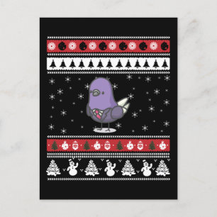 Postal Graciosos Navidades de Pigeon Ugly