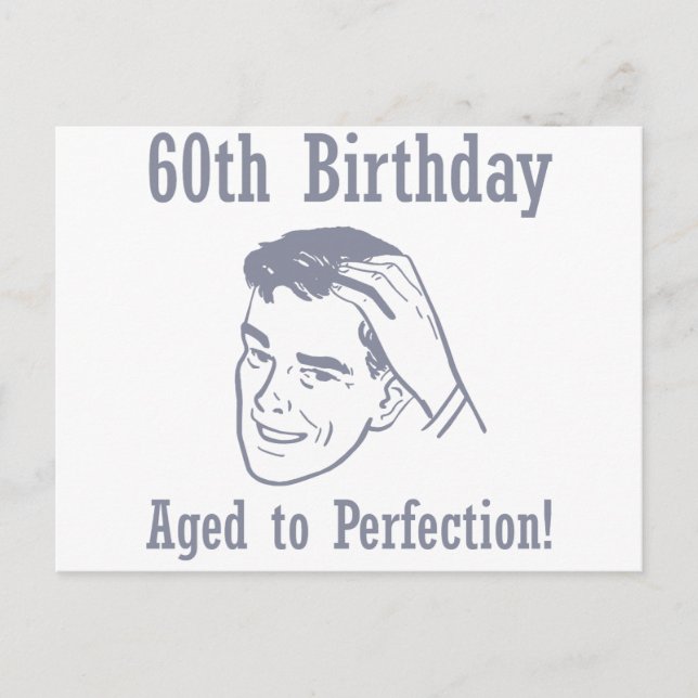 Postal Graciosos regalos de cumpleaños número 60 (Anverso)