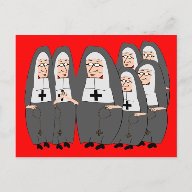 Postal Graciosos regalos "Grasa Nuns" para cualquier ocas (Anverso)
