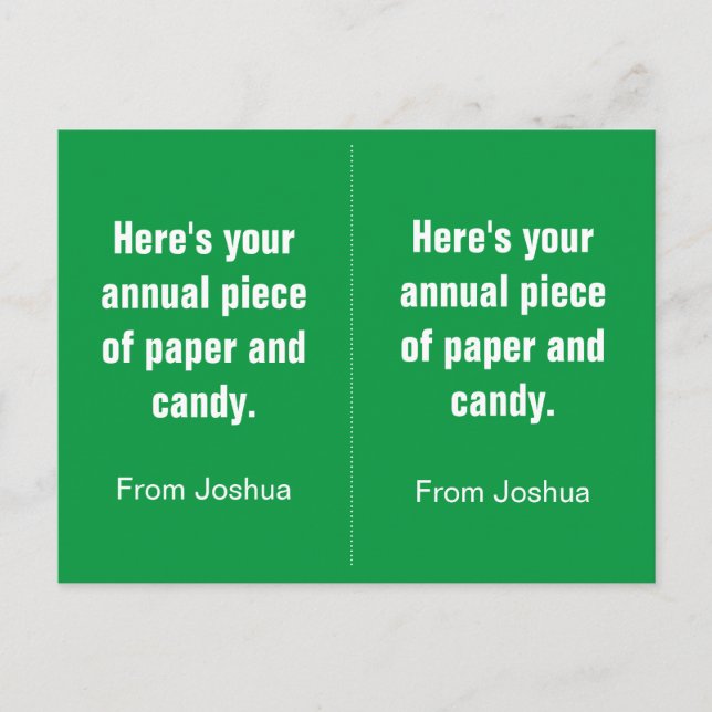 Postal Graciosos San Valentín anti San Valentín para niño (Anverso)