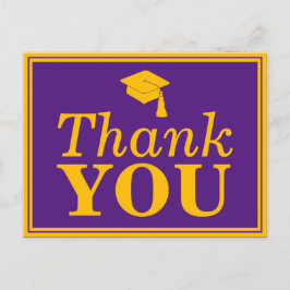 Postal Grad de oro púrpura. Gracias.