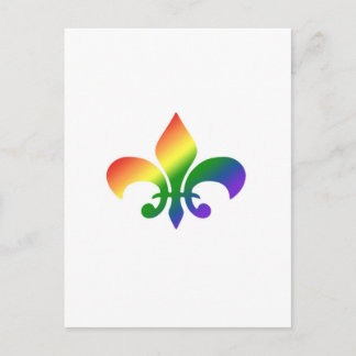 Postal Gradiente arcoiris Fleur de Lis