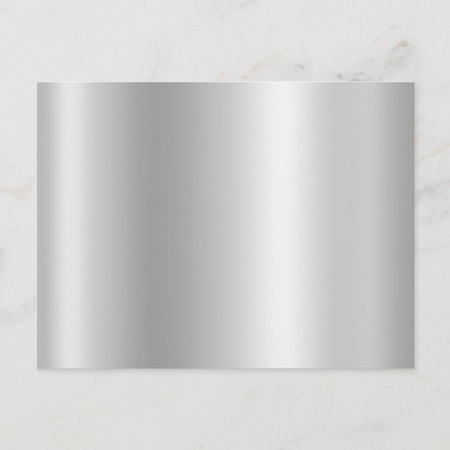 Postal Gradiente de papel de aluminio gris plateado claro (Anverso)