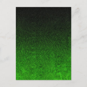 Postal Gradiente de Purpurina negro y verde