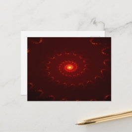 Postal Gradiente De Swirl Fiery Red Sparkle