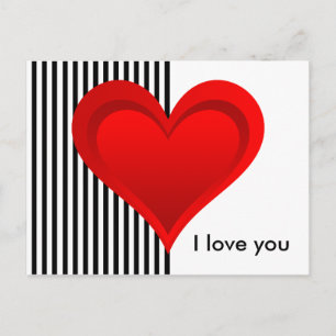 Postal Gradientes CORAZÓN ROJO DE AMOR + tu fondo e ideas