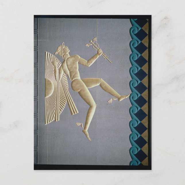 Postal Grado de bas que representa el mercurio (Anverso)