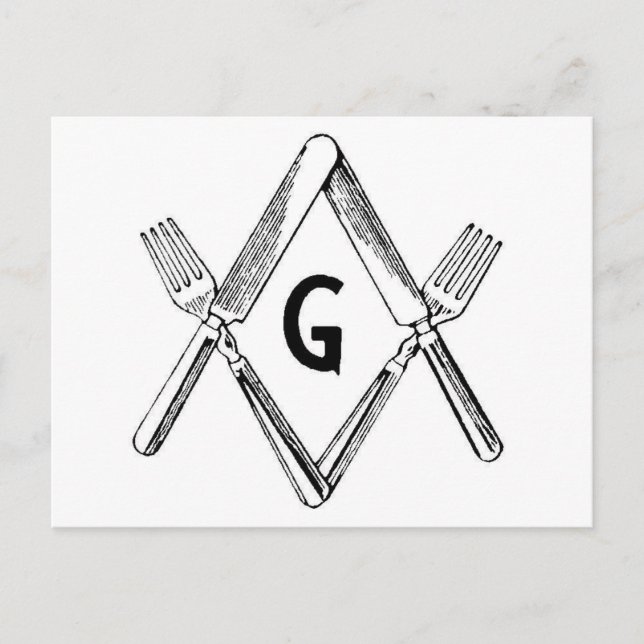 Postal Grado de Cuchillo y Fork (Anverso)