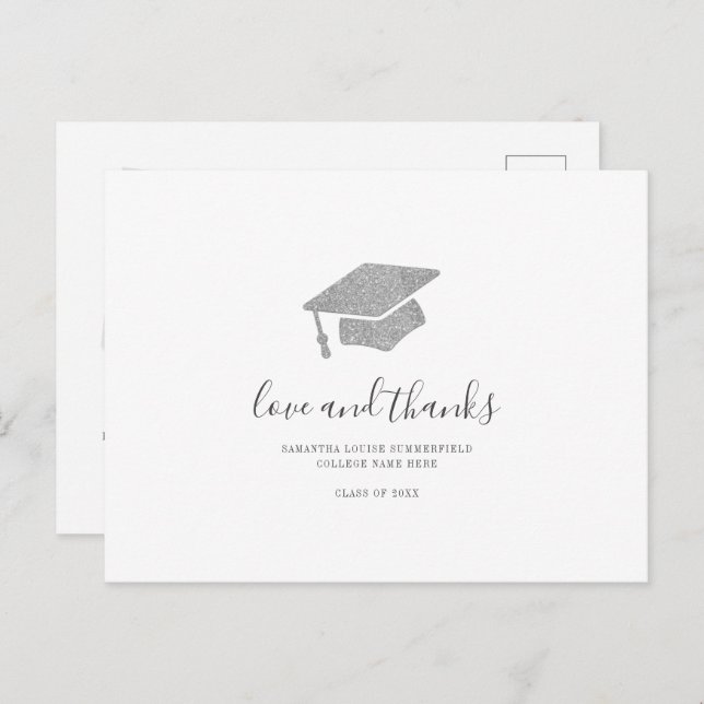 Postal Grado de fotos de graduados 2024 Gracias (Anverso / Reverso)