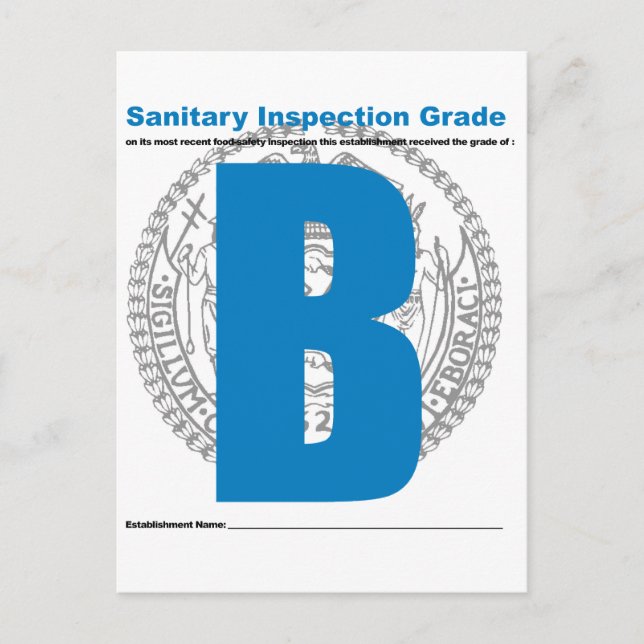 Postal Grado de inspección sanitaria (Anverso)