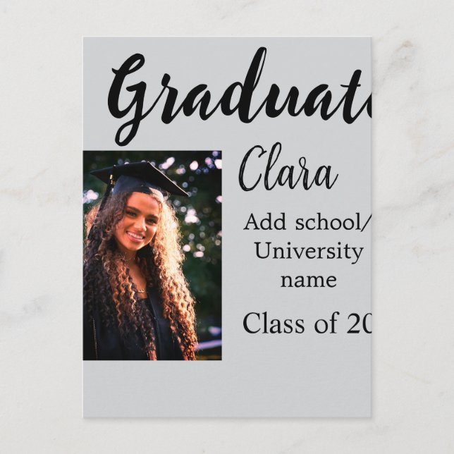 Postal Graduación agregar nombre clase de 20xx felicitaci (Anverso)