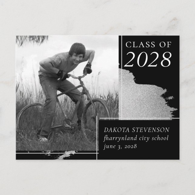 Postal Graduación artística | Resumen Foto De Splash Grac (Anverso)