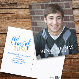 Postal Graduación Clase De Guión Minimalista Moderno De A