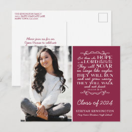 Postal Graduación cristiana de Borgoña Verse Isaiah 40