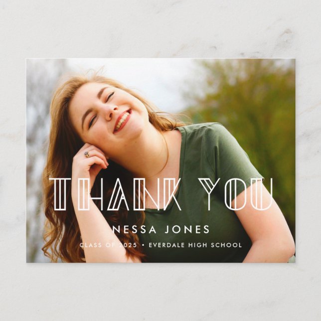 Postal Graduación de arte retro (Anverso)