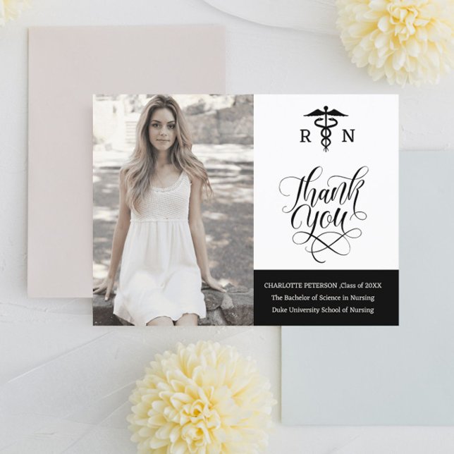 Postal Graduación de enfermera de fotografía personalizad (Subido por el creador)