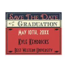 Graduación De Estilo Vintage Guardar La Fecha