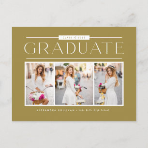 Postal Graduación de Fotografía en Colaje con Tipografía