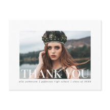 Graduación de fotos de estilo simple gracias