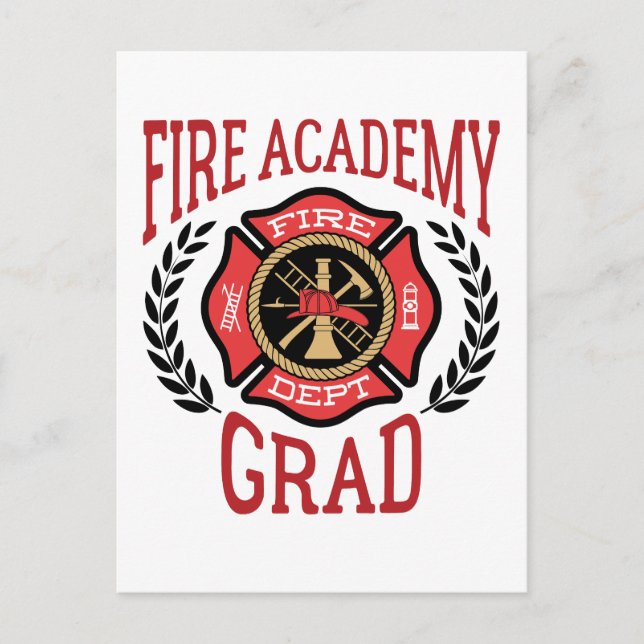 Postal Graduación de Grado de la Academia de Incendios (Anverso)