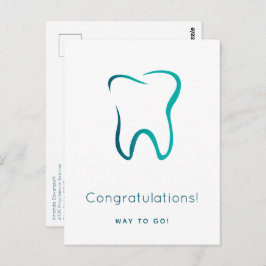 Postal Graduación de imagen médica de odontología dental