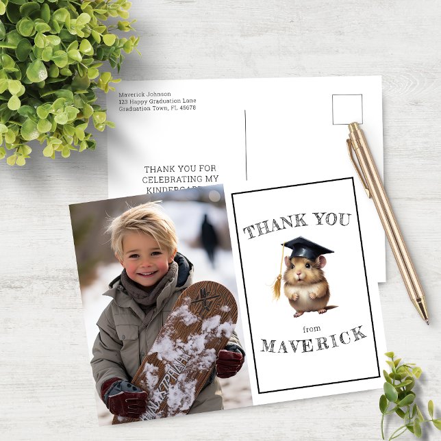 Postal Graduación de jardines de infancia de Cute Hamster (Subido por el creador)