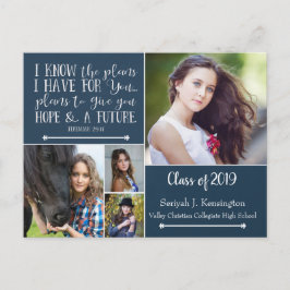 Postal Graduación de la Biblia Cristiana Verse Collage de