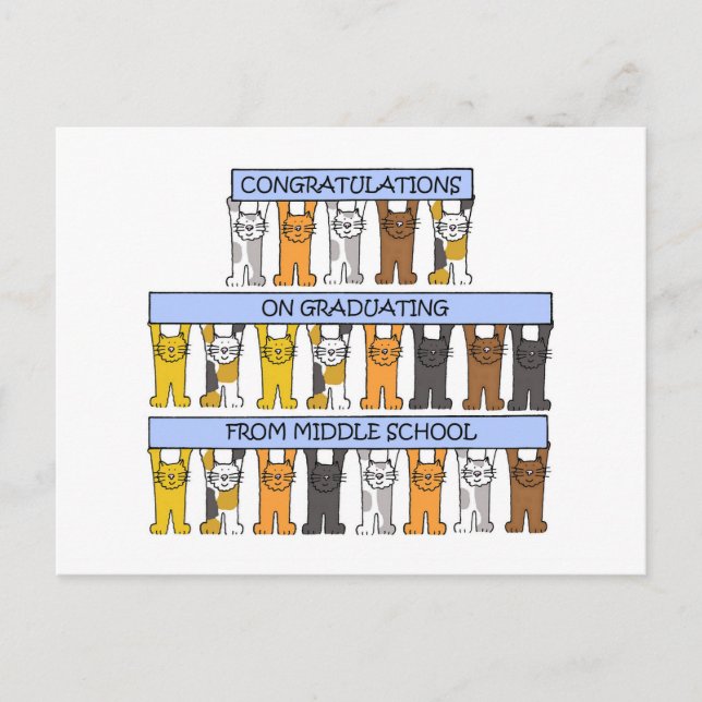 Postal Graduación de la escuela media (Anverso)