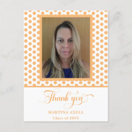 Postal Graduación de Peach Gracias Postcard Fotografía