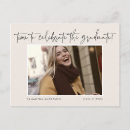 Postal Graduación del guión manuscrito del presupuesto Fo