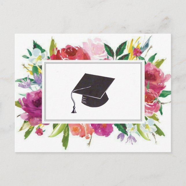 Postal Graduación floral (Anverso)