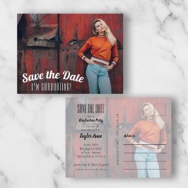 Postal Graduación fotográfica Guardar la fecha