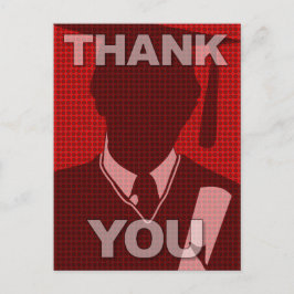 Postal Graduación Gracias Postcard Gown 1