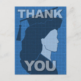 Postal Graduación Gracias Postcard Gown 2