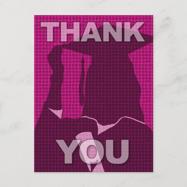 Postal Graduación Gracias Postcard Gown 3 (Anverso)