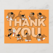 Graduación Gracias Postcard Puppy