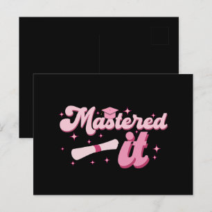 Postal Graduación MBA de licenciado en licenciatura en te