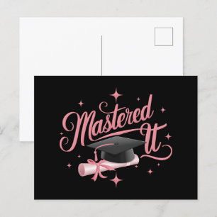 Postal Graduación MBA de licenciado en licenciatura en te