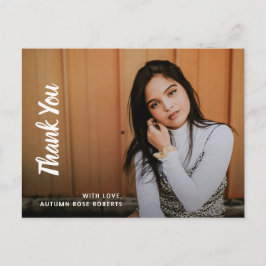 Postal Graduación Moderna Fotografía Simple Gracias