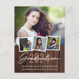 Postal Graduación Rustic Wood Every Year 4 Photo