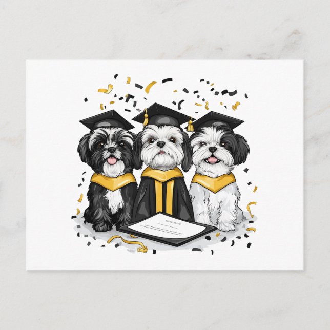 Postal Graduación Shih Tzu Dogs (Anverso)