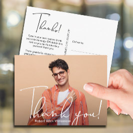 Postal Graduación simple de fotos Gracias